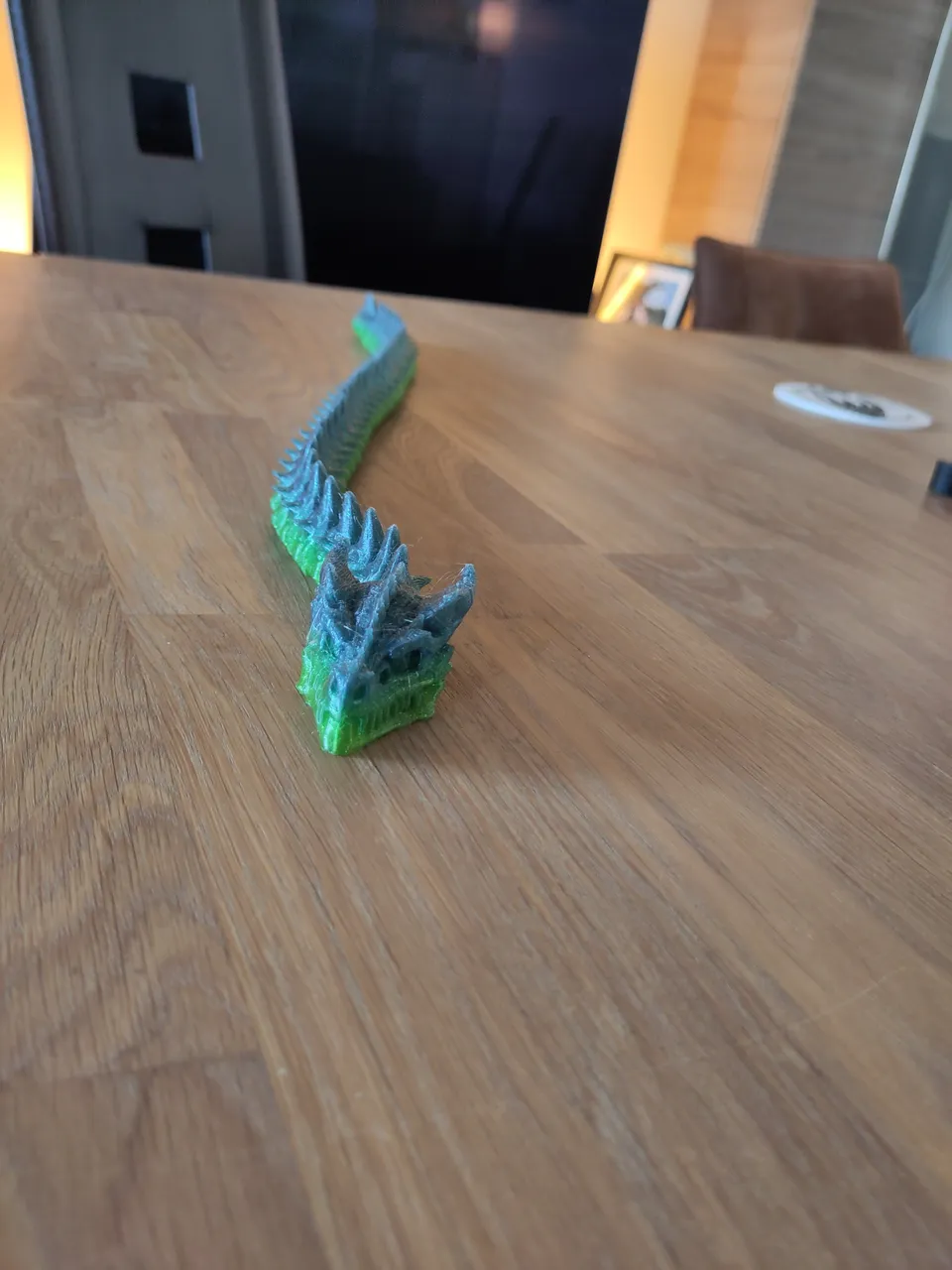 Long Skeletal Dragon Print